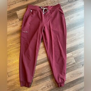Figs Burgundy Zamora™ High Waisted 2.0 - Jogger Scrub - X-Large